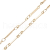 304 Stainless Steel Flat Bar Link Chain Necklace Making AJEW-JB01348-01-3