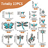 13pcs 13 style Tibetan Style Alloy Pendants FIND-TA0002-36-4