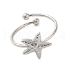 Non-Tarnish 304 Stainless Steel Open Cuff Ring RJEW-M167-08A-P-2