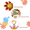 Spritewelry 42Pcs 7 Colors Brass Enamel Charms KK-SW0001-04-4