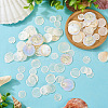  100Pcs 3 Styles Capiz Shell Pendants SHEL-TA0001-07-5