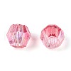 Transparent Spray Painted Glass Beads EGLA-N018-4mm-07-3