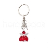 Glass & Tibetan Style Alloy Keychain KEYC-MZ00037-05-2
