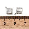 Brass Micro Pave Cubic Zirconia Pendants KK-A257-12A-P-3