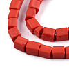 Opaque Spray Painted Glass Bead Strands GLAA-N047-08-A04-3