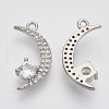 Brass Micro Pave Cubic Zirconia Pendants KK-T050-41P-NF-2