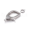 Brass Micro Pave Cubic Zirconia Lobster Claw Clasps ZIRC-F110-02D-P-2