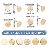 ARRICRAFT 18pcs 9 style Brass Stud Findings KK-AR0002-66-2