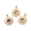 Natural Amethyst Pendants G-B123-02G-05-1