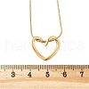 Ion Plating(IP) 304 Stainless Steel Hollow Heart Pendant Necklace with Round Snake Chains NJEW-M202-05G-4