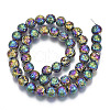 Electroplated Natural Lava Rock Beads Strands G-S352-30A-M-2
