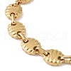 201 Stainless Steel Coffee Bean Chain Bracelets for Women Men BJEW-I316-06G-2