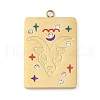 304 Stainless Steel Rhinestones Pendants STAS-D306-01G-J-1