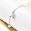 304 Stainless Steel Butterfly Link Bracelets BJEW-C098-01A-P-1