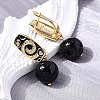 Round Brass Micro Pave Clear Cubic Zirconia Hoop Earrings EJEW-S261-02G-3