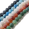Natural & Dyed Crackle Agate Bead Strands G-T056-10mm-M-2