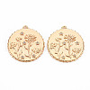 Brass Micro Pave Clear Cubic Zirconia Pendants KK-S364-197-1