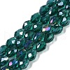 Transparent Electroplate Glass Beads Strands EGLA-N013-T8mm-B24-1