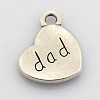 Family Theme Tibetan Style Alloy Charms TIBEP-X0066-AS-LF-3