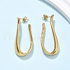 304 Stainless Steel U-Shaped Stud Earrings EJEW-C142-13G-2