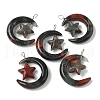 Natural Afican Bloodstone Pendants G-Z086-01P-16-1