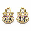 Brass Micro Pave Cubic Zirconia Pendants ZIRC-R110-003-NF-1