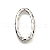 Brass Micro Pave Cubic Zirconia Spring Gate Rings KK-Z093-04P-1