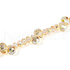 Electroplate Glass and Acrylic Rhinestone Beads Strands MAK-T011-07F-3