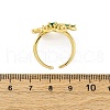 Brass Micro Pave Cubic Zirconia Adjustable Cuff Rings for Women RJEW-U053-05G-5