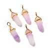 Natural White Jade Pointed Pendants G-K329-29G-1