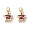 Brass Cubic Zirconia Charms FIND-Z005-02D-1