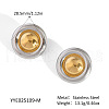 Stainless Steel Two Tone Stud Earrings MA4324-1-1