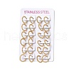 301 Stainless Steel Hoop Earrrings for Women EJEW-U066-05G-4
