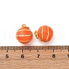 Brass Enamel Charms KK-Q098-01G-3