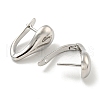 Brass Hoop Earrings EJEW-L211-011A-P-2