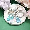 26Pcs Transparent Epoxy Resin & Transparent Acrylic & Faux Suede Tassel Keychain KEYC-JKC01202-23-1