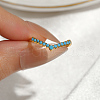 925 Sterling Silver Pave Cubic Zirconia V-shaped Finger Rings for Women DZ3056-4-5