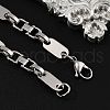 304 Stainless Steel Oval Link Chain Bracelets for Women Men BJEW-A033-04P-3