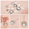 AHADERMAKER 6 Sets 6 Styles Zinc Alloy Heat Transfer Sublimation Blank Pendant Decorations AJEW-GA0007-54-4