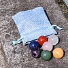 7Pcs Natural Chakra Round Stone Set Natural Quartz Crystal Red Jasper Rose Quartz Citrine Green Aventurine Lapis Lazuli Amethyst PW-WGA0B4B-01-4