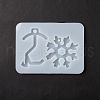 Key & Snowflake Shape DIY Pendant Silicone Molds DIY-F114-17-3