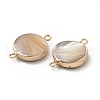Natural Trochid Shell Connector Charms PEAR-P004-54KCG-4