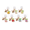 Alloy Stainless Steel Acrylic Bees Charms PVC Mobile Dustproof Plugs PALLOY-JF03633-1