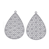 430 Stainless Steel Filigree Pendants X-STAS-S108-25A-01-2