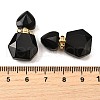 Natural Obsidian Perfume Bottle Pendants G-L623-12G-06-3