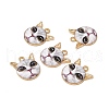 Rack Plating Alloy Enamel Pendants ENAM-K050-02D-3