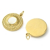 Ion Plating(IP) 304 Stainless Steel Pave Shell Pendants FIND-Z028-05G-2