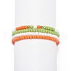 4Pcs 4 Color Glass Beaded Stretch Bracelets Set for Women BJEW-JB08805-6