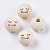 Natural Wood European Beads X3-WOOD-S055-17-1