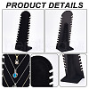 Wood Covered with Velvet Slant Back Necklace Display Stands EDIS-WH0016-059-5